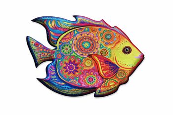 Puzzle bois prenium Poisson mandala Neuf 