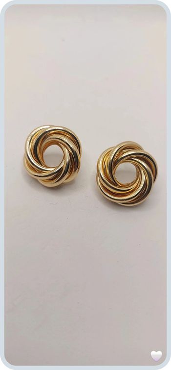 magnifique boucles d oreilles en acier dorée