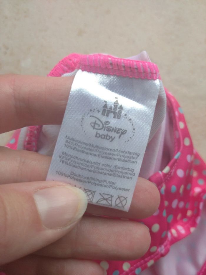 Maillot de bain à pois 1 pièce Fille 24 mois avec tutu Minnie Disney Baby - photo numéro 3