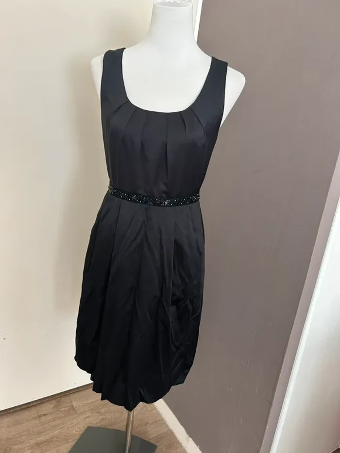 Manoukian, robe noir, satinée femme, taille M/38