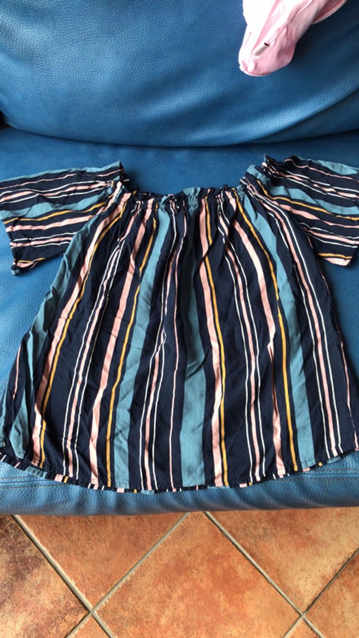 C&A top haut rayé taille 34
