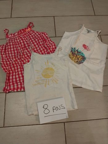 Lot de 3 débardeurs fille taille 8 ás