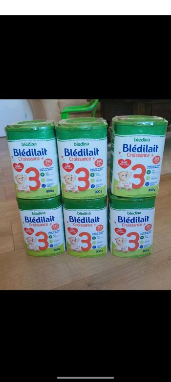 6 boîtes de lait Bledilait croissance 3