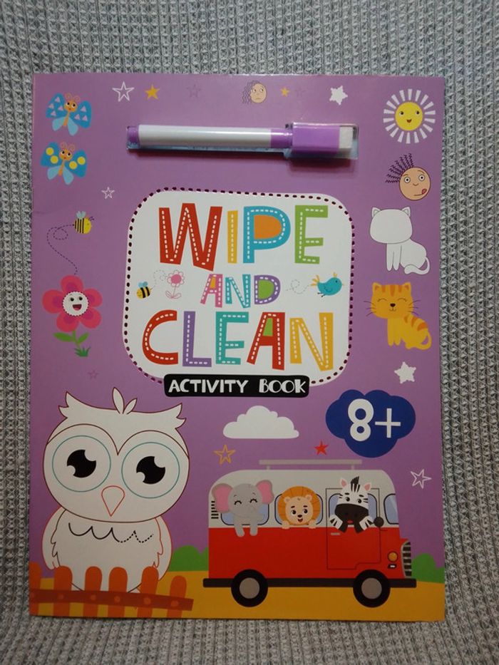 Livre ardoise activités "écrit et efface"/ 8 ans +