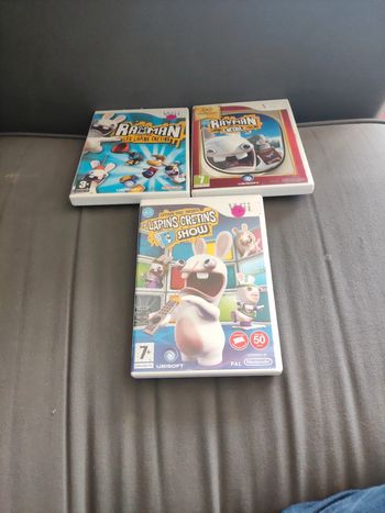 Lot 3 jeux Wii Rayman et les lapins crétins nintendo wii