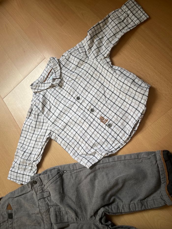 Ensemble salopette et chemise  obaibi - photo numéro 4