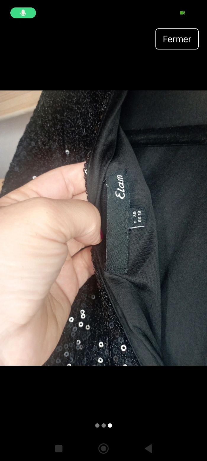 Robe à sequins noir T38 - photo numéro 3
