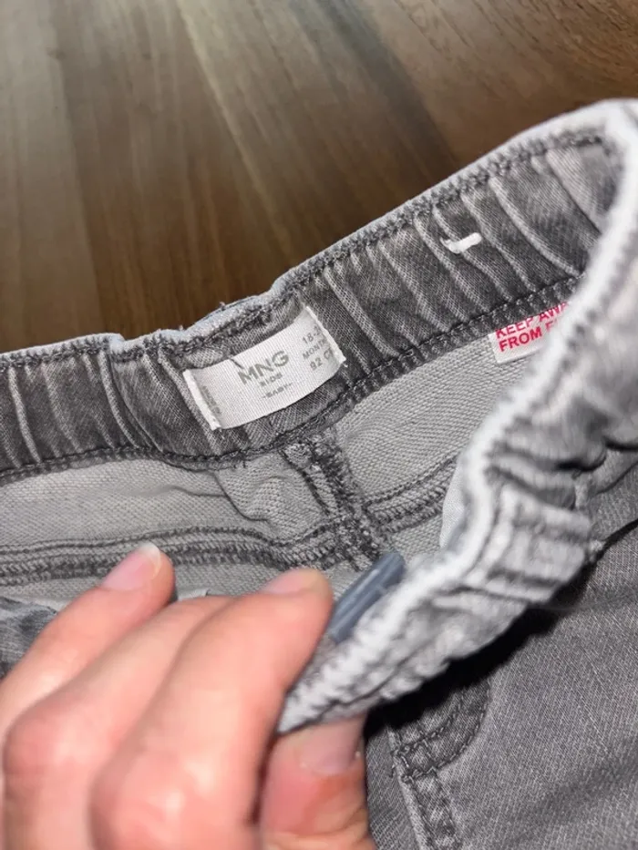 2 jeans taille élastique 18/24 mois mango - photo numéro 8