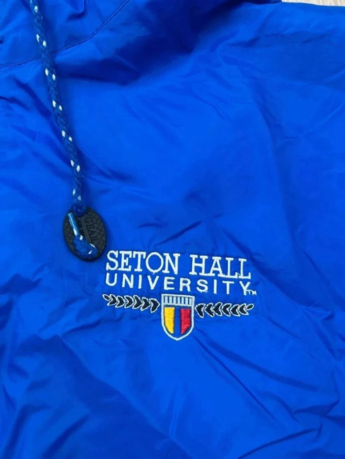 Veste Vintage Windbreaker Seton Hall University Bleu GEAR Taille M - photo numéro 2