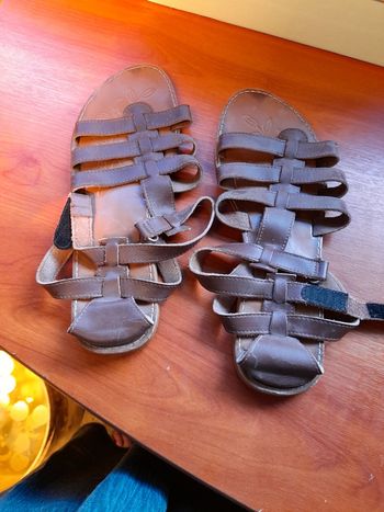 Sandalettes cuir marron T40