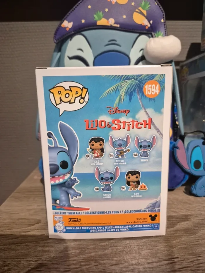 Funko pop Disney stitch on surfboard 1594 - photo numéro 3