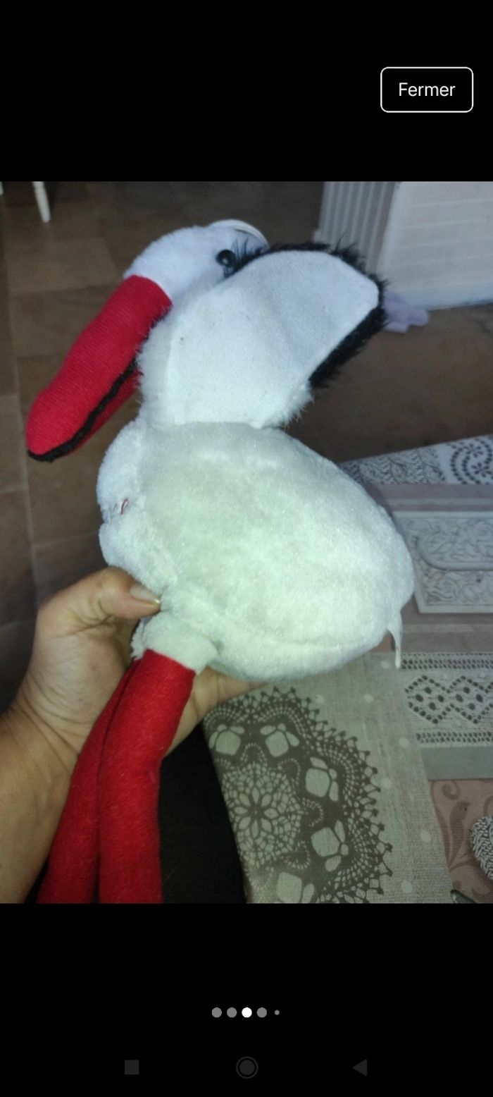 Très belle peluche cigogne j40 - photo numéro 2