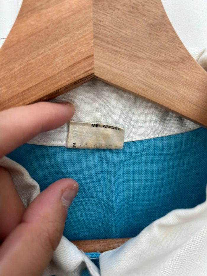 Robe en Tergal année 70 - bleu et blanche taille 40 - photo numéro 5