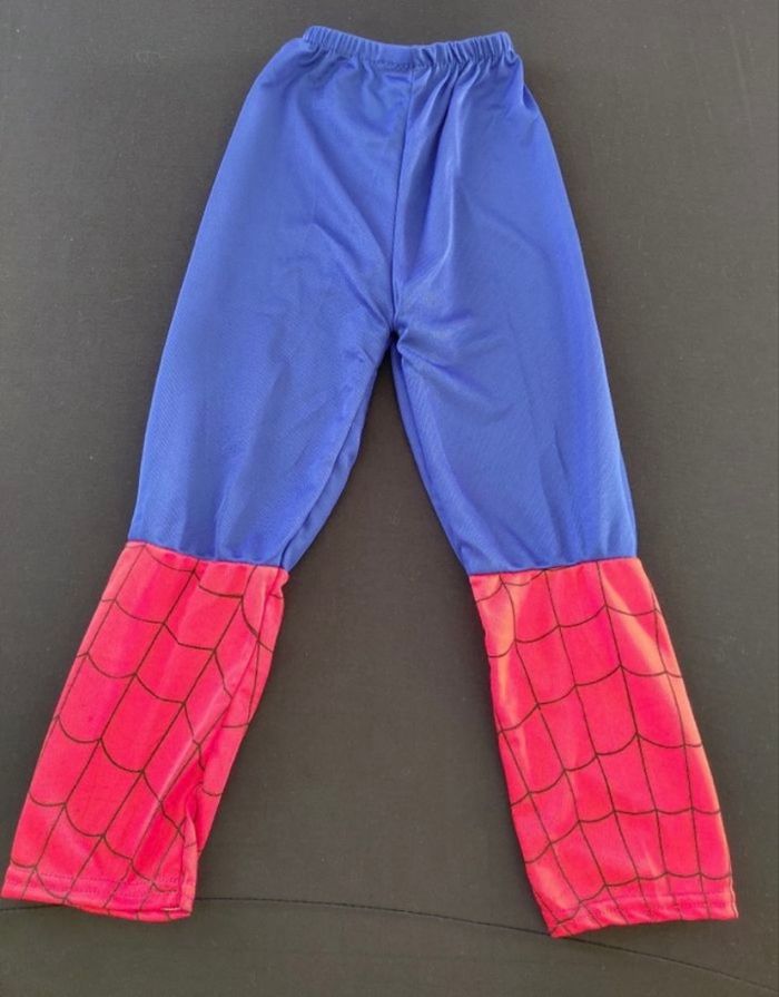 Deguisement spiderman bleu et rouge + cagoule Taille 3-6ans - photo numéro 2