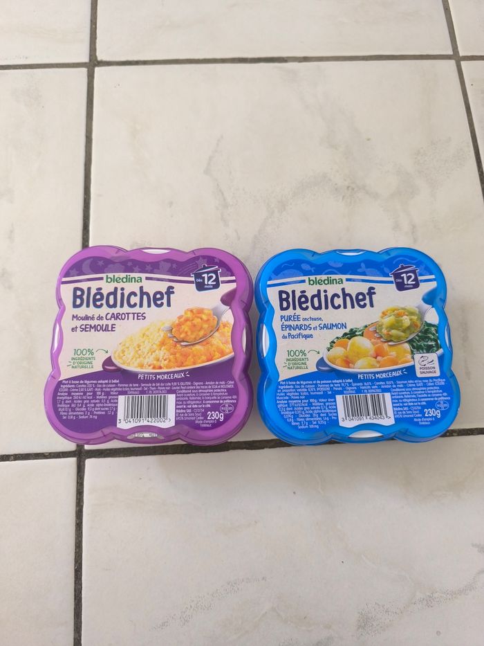 Lot de 2 plats blédichef 12 mois