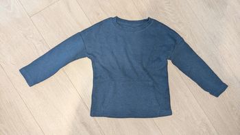 Pull léger gaufré bleu garçon 4 ans