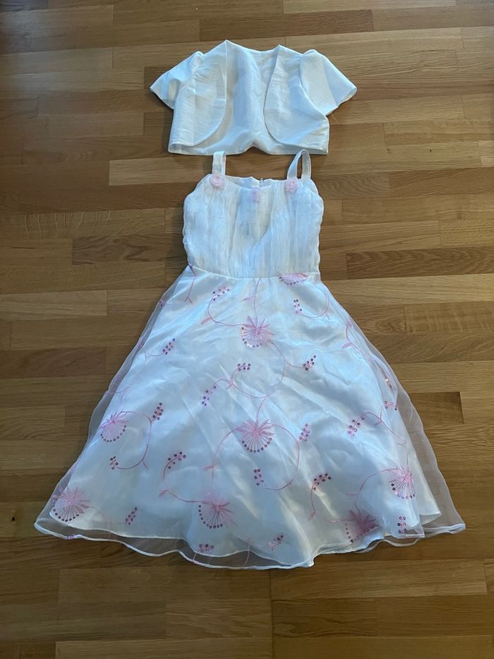 Robe de cérémonie et boléro fille - photo numéro 1