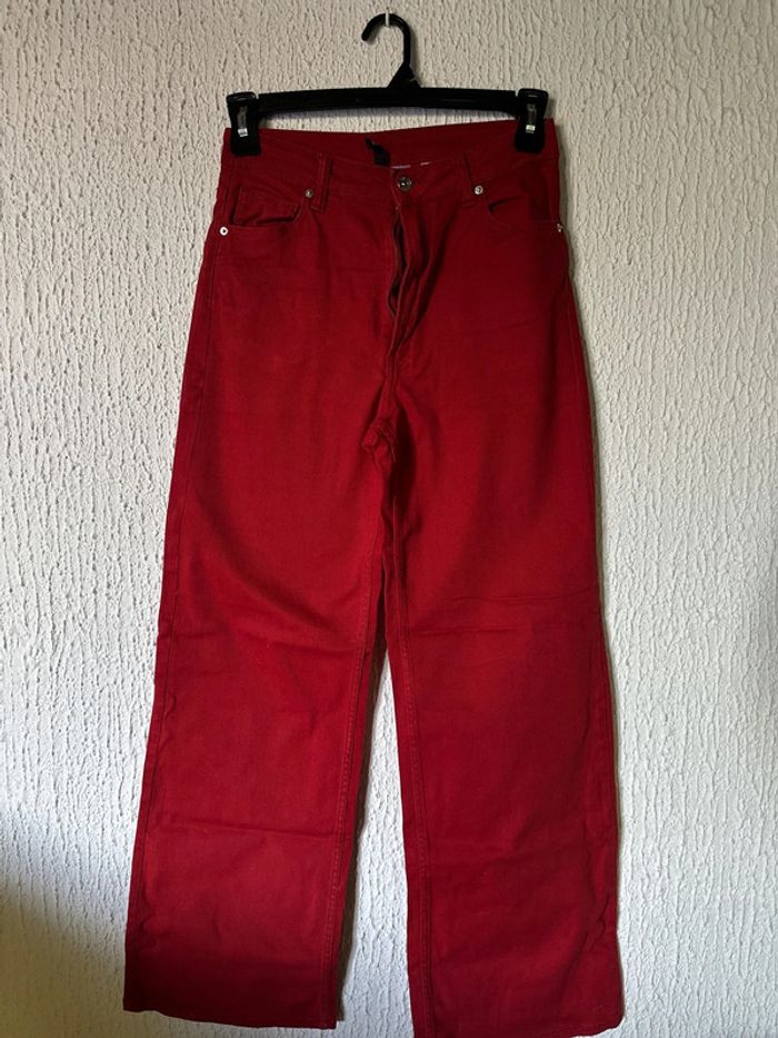 Jean flare rouge