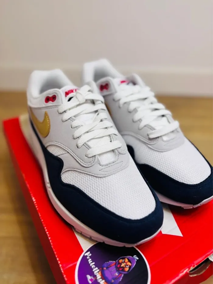 Nike Air Max 1 White Olympic Taille 40.5 - photo numéro 3