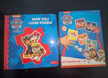 Livre puzzle et jeu pat patrouille 
