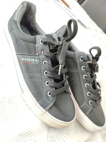 Baskets basses bi matière