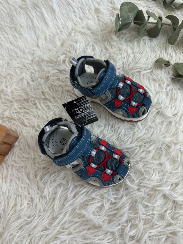 Paire de sandales bleu Rushour taille 21 - photo numéro 2