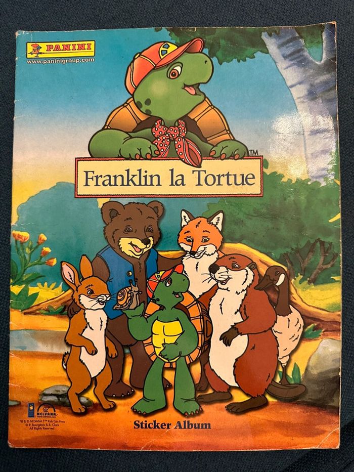 Album livre Panini complet stickers autocollants Franklin la tortue