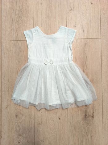 Robe de cérémonie bébé fille écru avec tulle FPC - Taille 18 mois 81cm