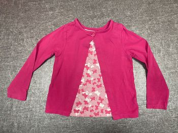 Haut avec dos chemise et papillon brodé