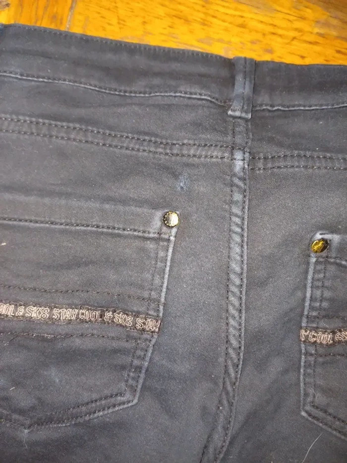 Jeans skinny noir 12 ans taille réglable - photo numéro 6