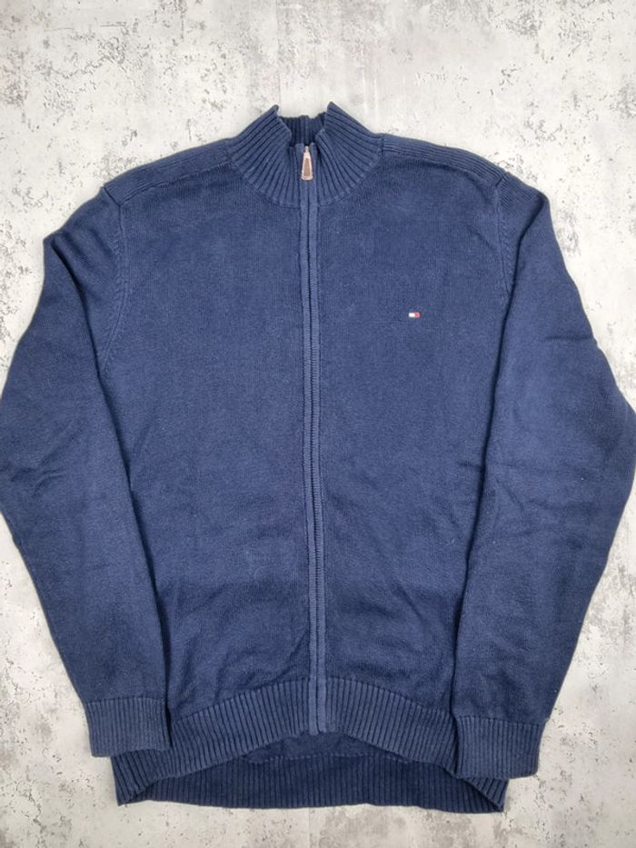 Veste zippée Tommy Hilfiger – Bleu marine – Taille L Hommes (mesures en photos) - photo numéro 3