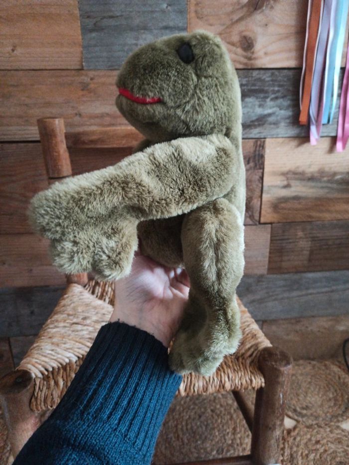 Peluche grenouille vintage Croassement tbe - photo numéro 4