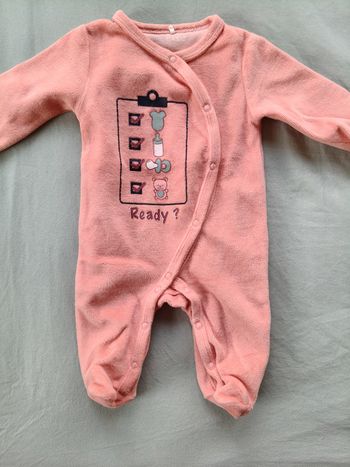 Pijama chaud fille Pure Basic rose check list bébé naissance