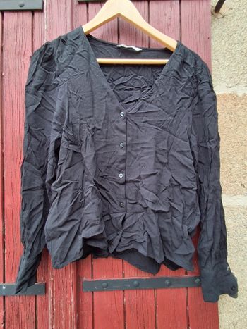Chemisier manches longues Camaïeu noir taille 38