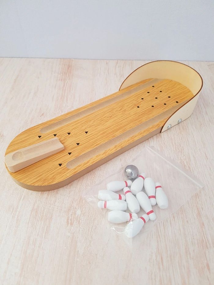 Bowling jeu de quilles miniatures en bois Flying tiger - photo numéro 11
