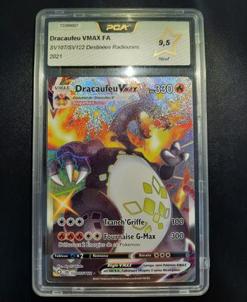 Carte Pokémon Dracaufeu VMax PCA 9.5 Sv107/Sv122 Destinées Radieuses