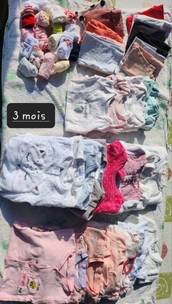 Lot vêtements 3mois fille très bon état