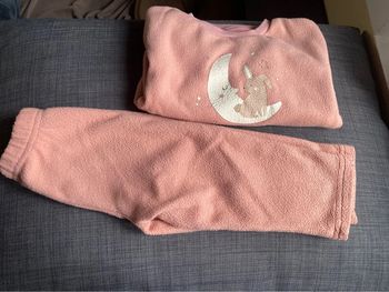 Pyjama lune polaire rose 24m Kiabi