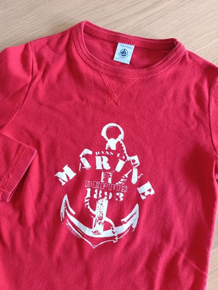 Haut Petit Bateau 6 ans rouge - photo numéro 2