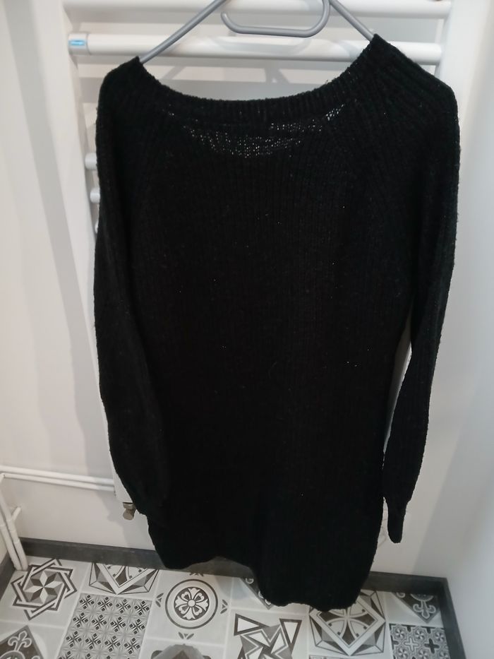 Robe courte noire , mailles anglaises - photo numéro 2