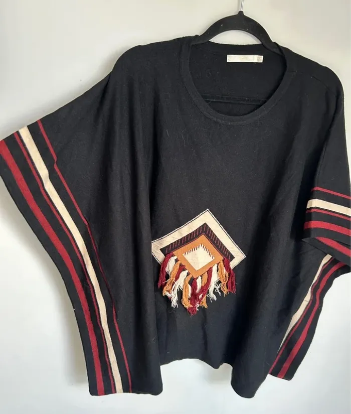 Poncho femme taille unique cherry paris