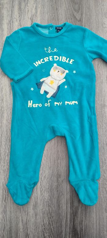 Pyjama velours 12M