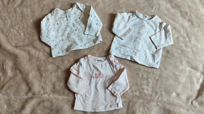 Maillots manches longues 1 mois