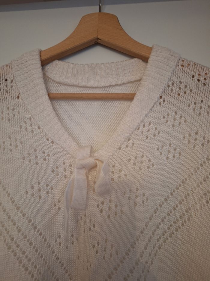 Pull leger crème - photo numéro 2