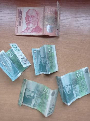 Lot de 5 billets dinars serbes - Serbie - Dinara