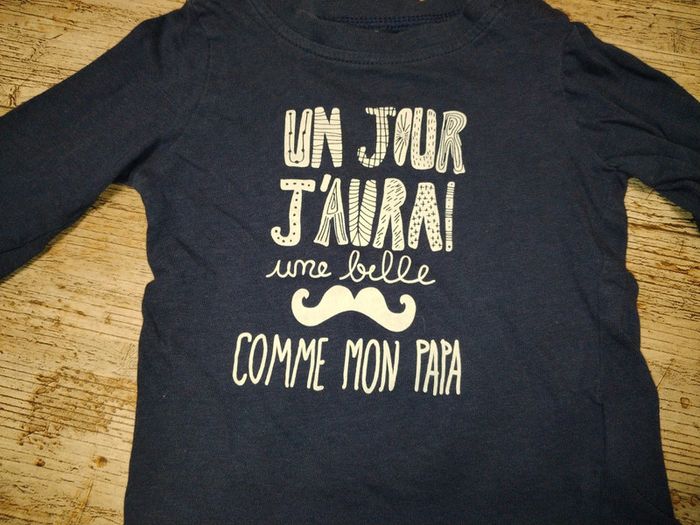 Joli t-shirt garçon manches longues 9 mois - photo numéro 2