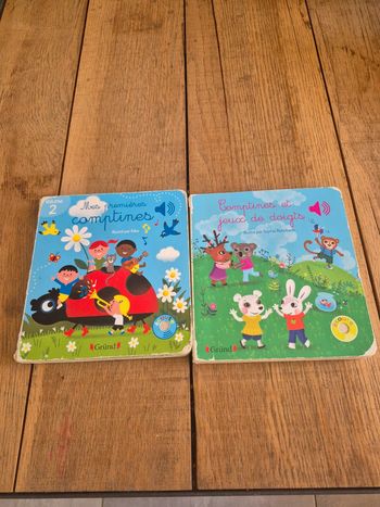 Lot de 2 livres sonores Comptines & jeux de doigts 🎵📚