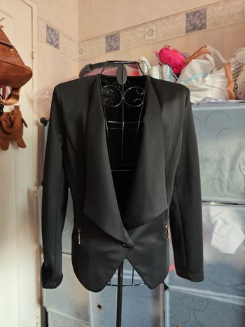 Veste blazer en noir unie