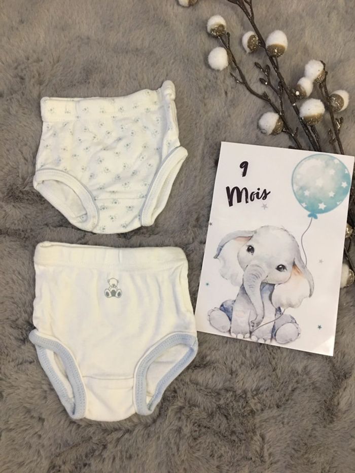 Lot slip / culotte 9 mois