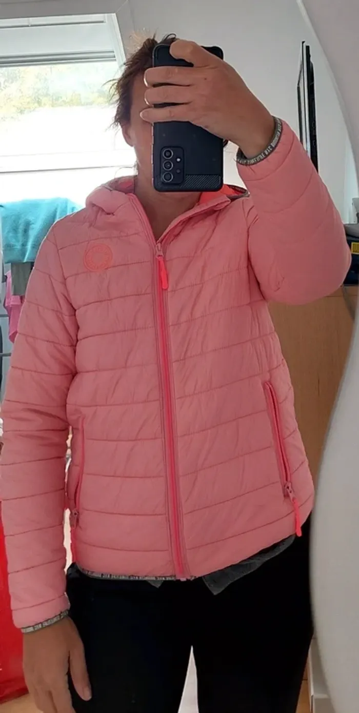 Veste imperméable rose